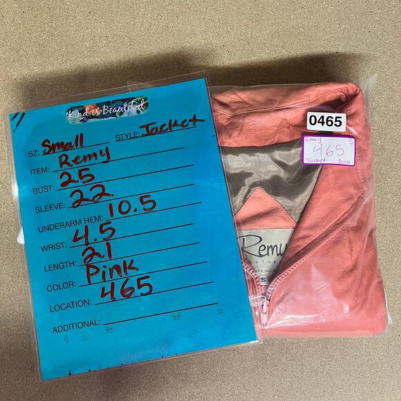 Remy Pleated Leather Jacket Womens SZ S Pink Retro Vintage Barbiecore 80s VTG - Picture 12 of 12